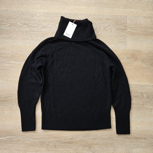 Quince Baby Alpaca Wool Blend Black Turtleneck Sweater Size Small New With Tags - Picture 8 of 17